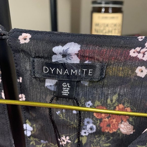 Dynamite Sheer Floral Blouse - Picture 2 of 7